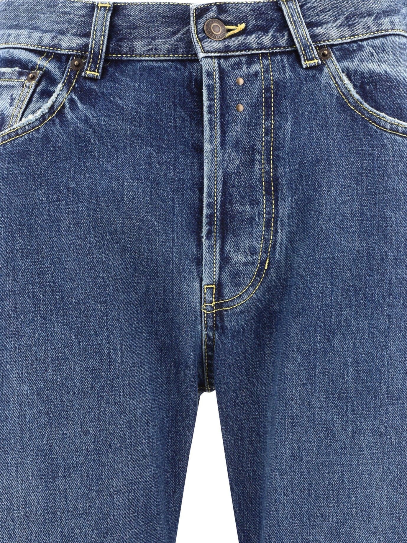 ALEXANDER MCQUEEN Blue Turn-up jeans